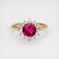 1.51 Ct. Purplish Red Ruby Ring, 10K Yellow Gold 1