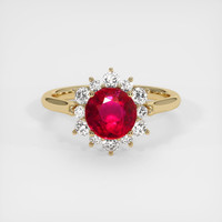 1.55 Ct. Ruby Ring, 14K Yellow Gold 1