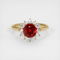 1.58 Ct. Ruby Ring, 14K Yellow Gold 1