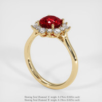 1.58 Ct. Ruby Ring, 14K Yellow Gold 2