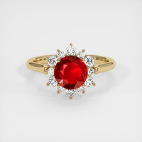 1.54 Ct. Ruby Ring, 14K Yellow Gold 1