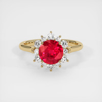 1.22 Ct. Ruby Ring, 14K Yellow Gold 1