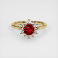 1.11 Ct. Ruby Ring, 14K Yellow Gold 1