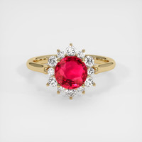 1.52 Ct. Ruby Ring, 14K Yellow Gold 1