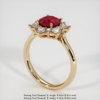 1.49 Ct. Ruby Ring, 14K Yellow Gold 2