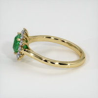 0.93 Ct. Emerald Ring, 18K Yellow Gold 4