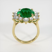 6.90 Ct. Emerald Ring, 18K Yellow Gold 3