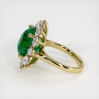 6.90 Ct. Emerald Ring, 18K Yellow Gold 4