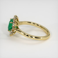 1.18 Ct. Emerald Ring, 18K Yellow Gold 4