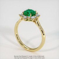 1.20 Ct. Emerald Ring, 18K Yellow Gold 2