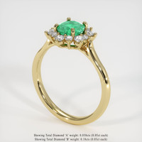 1.45 Ct. Emerald Ring, 18K Yellow Gold 2