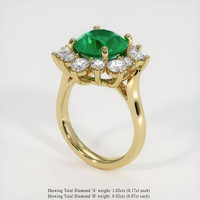 3.85 Ct. Emerald Ring, 18K Yellow Gold 2