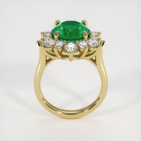 3.85 Ct. Emerald Ring, 18K Yellow Gold 3