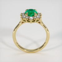 0.92 Ct. Emerald Ring, 18K Yellow Gold 3
