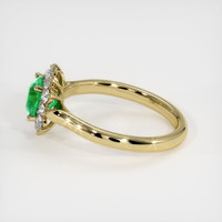 0.88 Ct. Emerald Ring, 18K Yellow Gold 4