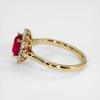 1.55 Ct. Ruby Ring, 18K Yellow Gold 4