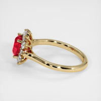 1.22 Ct. Ruby Ring, 18K Yellow Gold 4