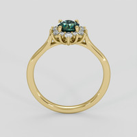 0.67 Ct. Green Sapphire Ring, 18K Yellow Gold 3