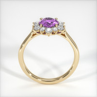 0.84 Ct. Pinkish Purple Sapphire Ring, 18K Yellow Gold 3