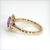 0.84 Ct. Pinkish Purple Sapphire Ring, 18K Yellow Gold 4
