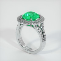 4.42 Ct. Emerald  Ring - Platinum 950