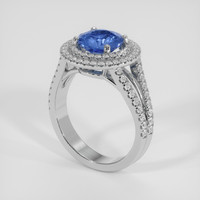 1.88 Ct. Blue Sapphire Ring, 14K White Gold 2