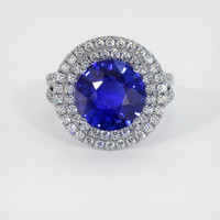 5.18 Ct. Blue Sapphire Ring, 14K White Gold 1