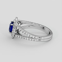 1.07 Ct. Blue Sapphire Ring, 14K White Gold 4