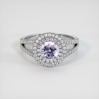 1.26 Ct. Purple Sapphire Ring, 14K White Gold 1