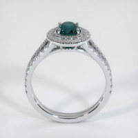 1.09 Ct. Greenish Blue Sapphire Ring, 14K White Gold 3
