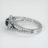 1.09 Ct. Greenish Blue Sapphire Ring, 14K White Gold 4