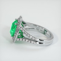 4.42 Ct. Emerald  Ring - 18K White Gold