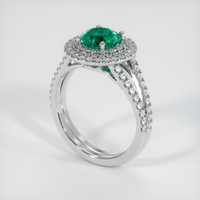 1.17 Ct. Emerald Ring, 18K White Gold 2