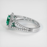 1.17 Ct. Emerald Ring, 18K White Gold 4