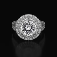 3.06 Ct. Sapphire Ring, 18K White Gold 1