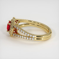 0.68 Ct. Ruby Ring, 10K Yellow Gold 4