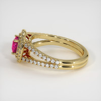 0.65 Ct. Ruby Ring, 14K Yellow Gold 4