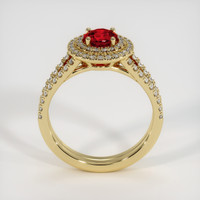 0.75 Ct. Ruby Ring, 14K Yellow Gold 3