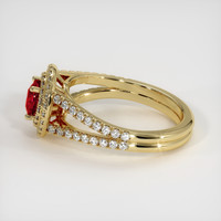 0.75 Ct. Ruby Ring, 14K Yellow Gold 4