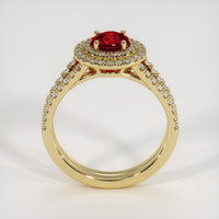 0.68 Ct. Ruby Ring, 14K Yellow Gold 3