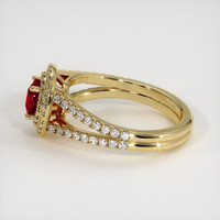 0.68 Ct. Ruby Ring, 14K Yellow Gold 4