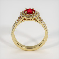 0.68 Ct. Ruby Ring, 14K Yellow Gold 3