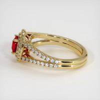 0.68 Ct. Ruby Ring, 14K Yellow Gold 4