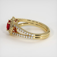 0.98 Ct. Ruby Ring, 14K Yellow Gold 4