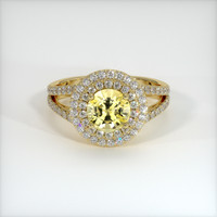 1.54 Ct. Yellow Sapphire Ring, 14K Yellow Gold 1
