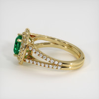 1.04 Ct. Emerald Ring, 18K Yellow Gold 4
