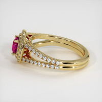 0.85 Ct. Ruby Ring, 18K Yellow Gold 4