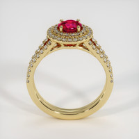 0.96 Ct. Ruby Ring, 18K Yellow Gold 3