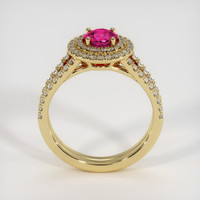 0.65 Ct. Ruby Ring, 18K Yellow Gold 3