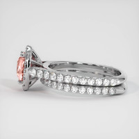 1.09 Ct. Padparadscha Sapphire Ring, Platinum 950 4